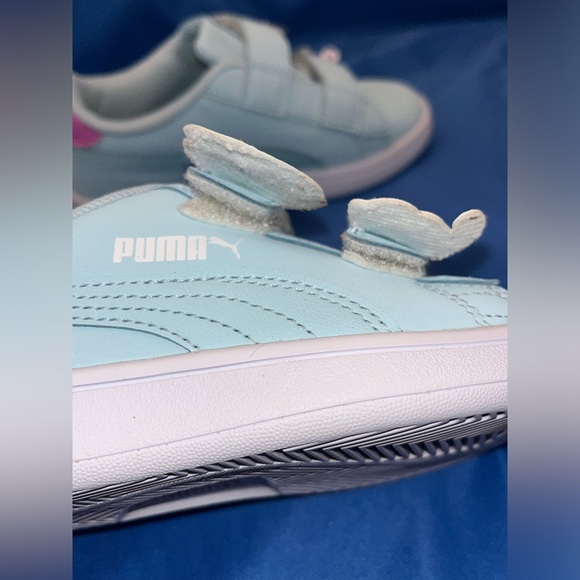 PUMA SMASH V2 Baby Aqúa Electric Orchid-White Sneakers 11C - Picture 9 of 13